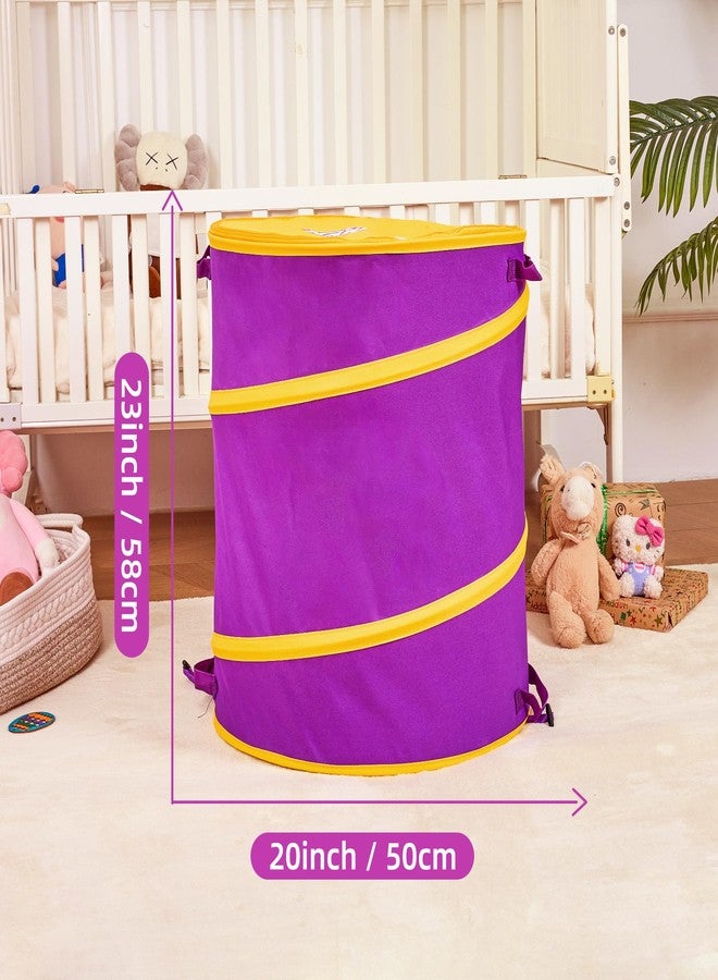 NARMAY Toy Barrel Pop-Up Toy Storage Bin, Large Collapsible Toy Bucket with Handles for Kids, All-in-One Toy Organizer for Boys and Girls - 20 x 23 Inch - Image 5