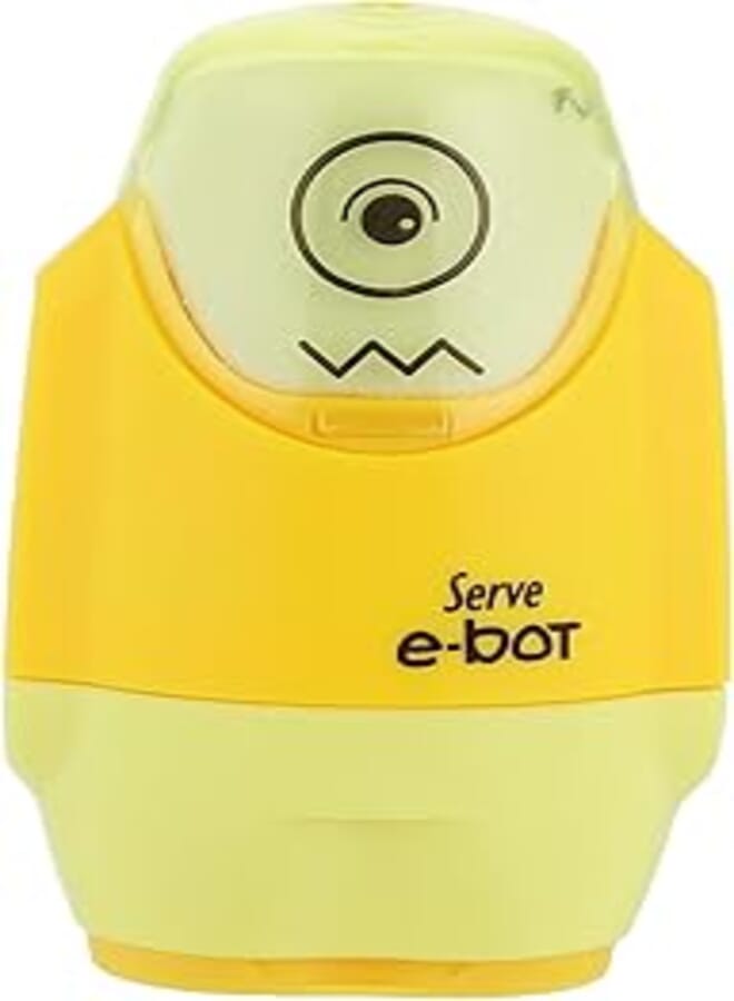 Serve sv-ebot1fs e-bot 2 in 1 eraser and sharpener - yellow
