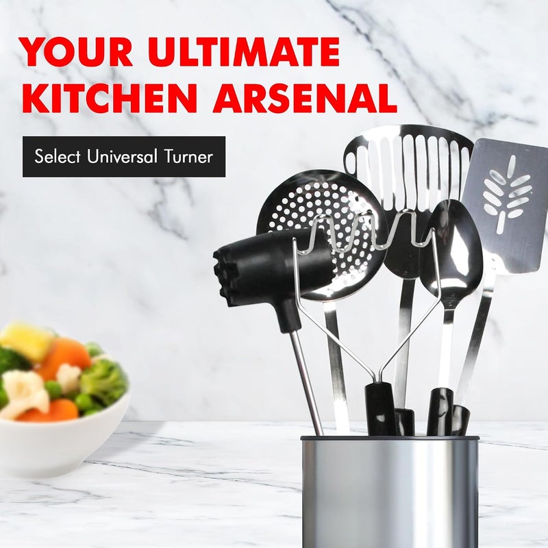 Chef Craft Select Stainless Steel Turner/Spatula, 14 Inch, Black - Image 3
