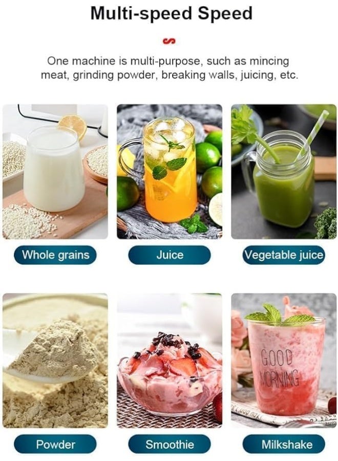 SILVER CREST Heavy Duty Blender 4500 Watts – 2.5L + 1L Jar Professional Blender & Juicer for Home and Commercial Use – Powerful Food Processor for Ice Crushing, Smoothies, Juices, Shakes, and Mixing – High-Speed Countertop Blender with Multiple Speed Settings, Durable Motor, and Stainless Steel Blades – Includes Large & Small Jars for Versatile Kitchen Use - Image 4