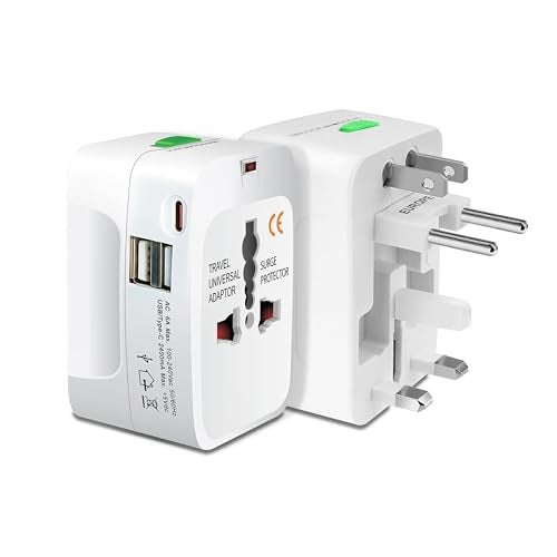 MX Universal Travel Adapter with Type C, Worldwide Universal Travel Adapter All Over 150 International Travel Adapter, Universal Socket Compatible - UK, Europe, UA, Australia, China, Japan & Thailand - Image 1