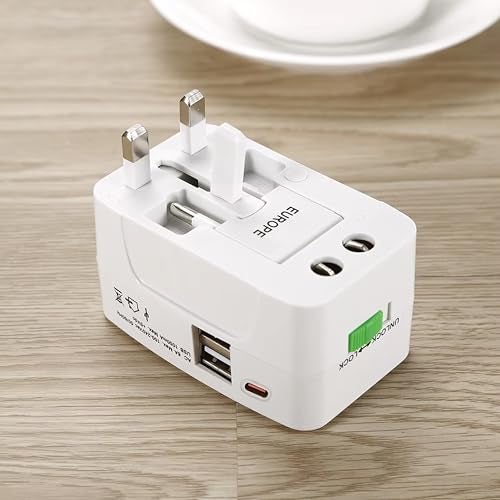 MX Universal Travel Adapter with Type C, Worldwide Universal Travel Adapter All Over 150 International Travel Adapter, Universal Socket Compatible - UK, Europe, UA, Australia, China, Japan & Thailand - Image 5