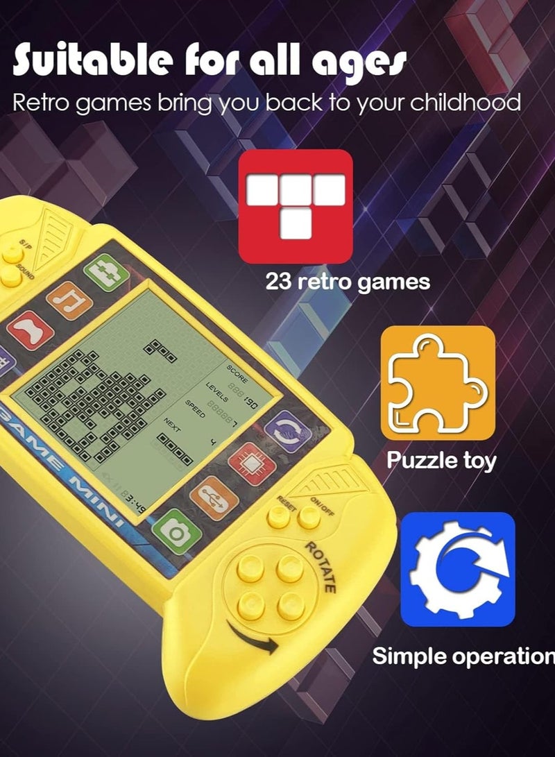 general Building block game machine, built-in 23 puzzle games, 3.5 inch LCD mini portable building block game machine, classic building blocks, tanks, brick breakers, racing cars - Image 5