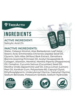 TreeActiv TreeActiv Acne Eliminating Body Lotion 8 fl oz | Clears Body, Back, Butt and Shoulder Acne | Anti-Acne Moisturizer | Prevents Future Breakouts | Cucumber Mint Scent  - Image 5