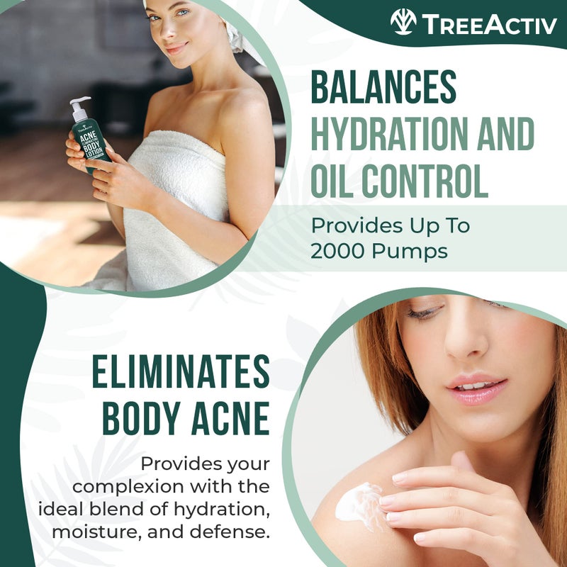 TreeActiv Acne Eliminating Body Lotion 8 fl oz | Clears Body, Back, Butt and Shoulder Acne | Anti-Acne Moisturizer | Prevents Future Breakouts | Cucumber Mint Scent - Image 4