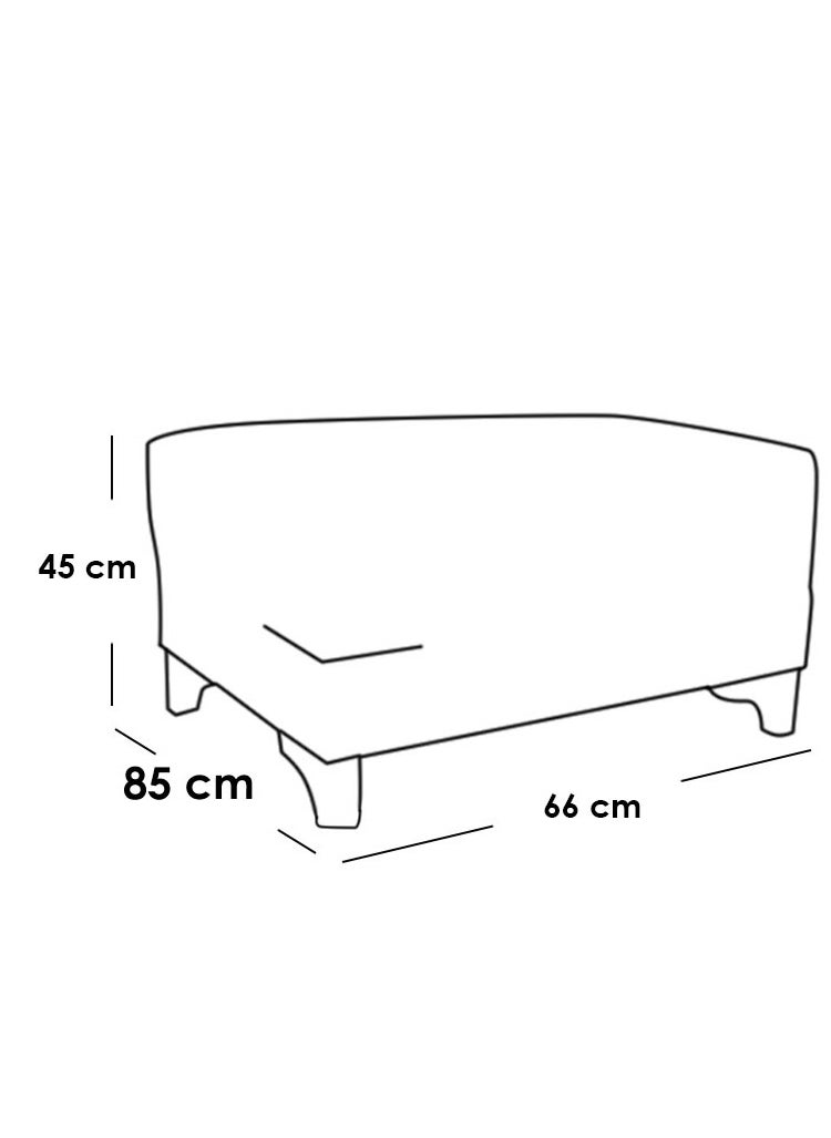 Furniture Factory Corner sofa and 2 poufs made of natural wood and linen fabric - dark beige  - Image 4