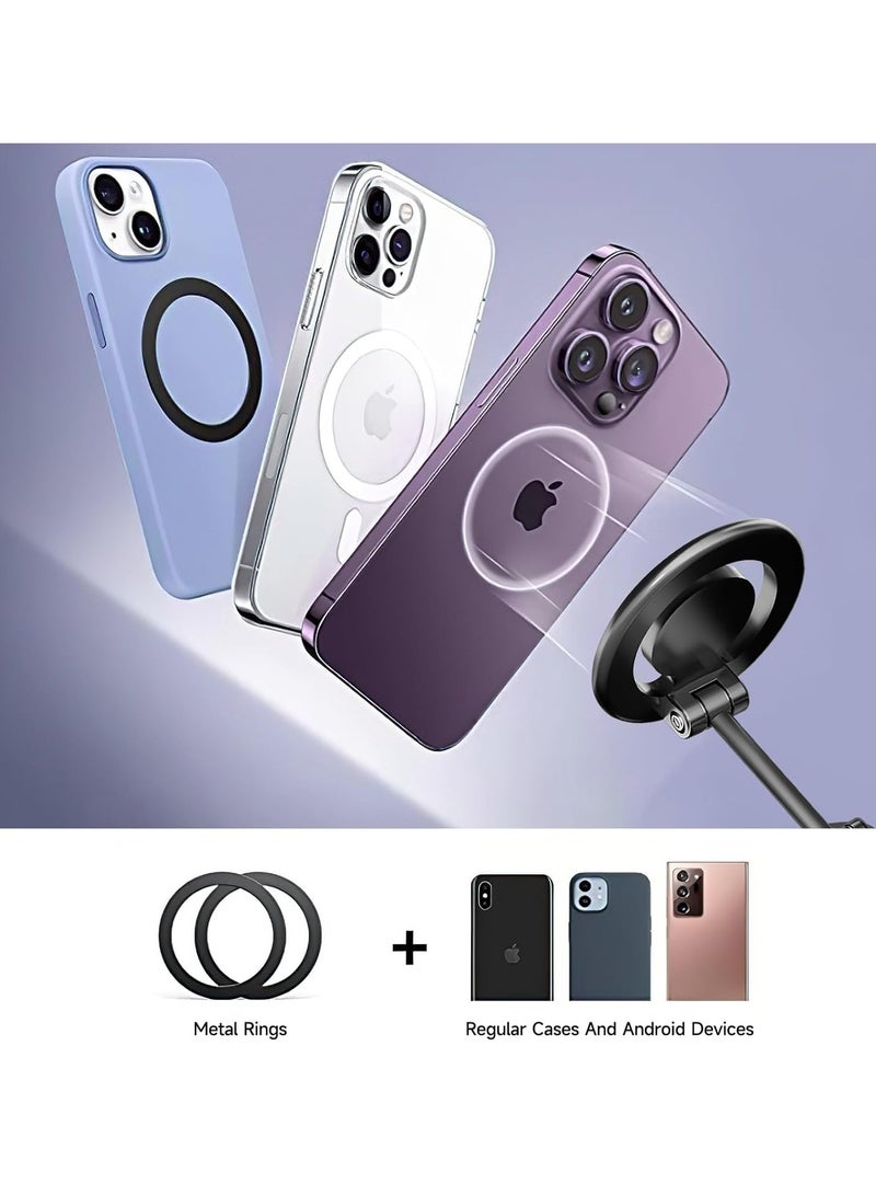 ELTRAZONE Magnetic Car Mount – 360° Rotation All-Metal Magnetic Phone Holder, Strong Magnets for iPhone 15/14/13 Pro Max Plus & All Smartphones - Image 2