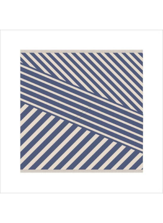 OLAIAN Poncho beach towel XXL 190 x 190 cm - deckchair blue - Image 2