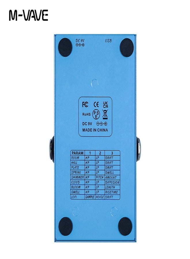 M-VAVE  Mini Universe Digital Reverb Pedal 9 Reverb Effects Room/Shimmer/Lofi/Spring Reveb Effect Pedals Guitar Pedal - Image 5