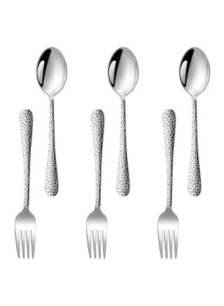 Child Utensils Stainless Steel Kids Silverware Children Spoons & Forks For Self Feeding At Home & Preschool Healthy Mirror Polished & Hammered Handle Dishwasher Safe Set Of 6 - pzsku/ZDE23CB3316BB09F7B04BZ/45/_/1720692488/abe585b8-da6b-4159-8cf5-ef1fd8aaa5ac