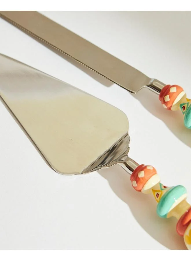 Chumbak  Farmhouse Cake Servers, Set of 2  | Best Price UAE