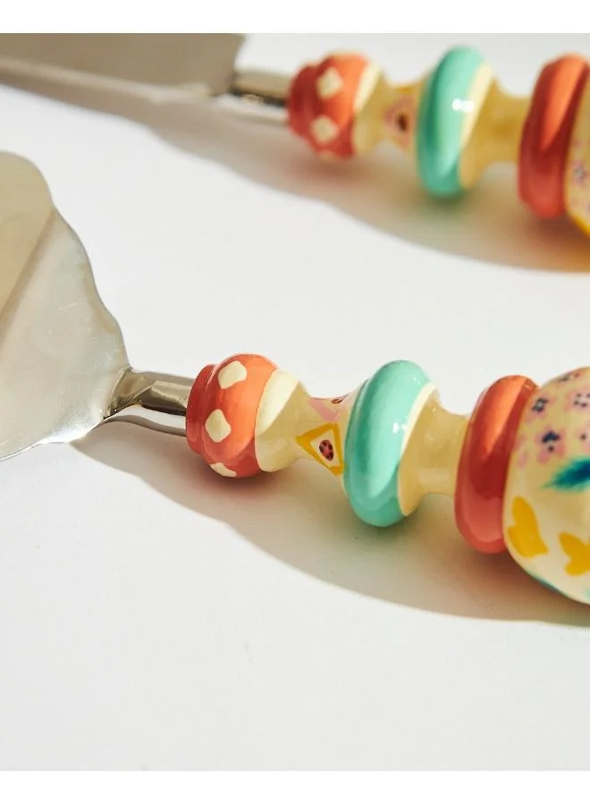 Chumbak  Farmhouse Cake Servers, Set of 2  | Best Price UAE