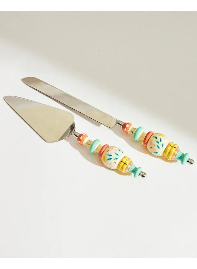 Chumbak  Farmhouse Cake Servers, Set of 2  | Best Price UAE