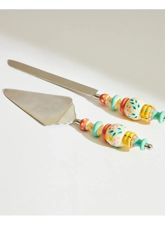 Chumbak  Farmhouse Cake Servers, Set of 2  | Best Price UAE