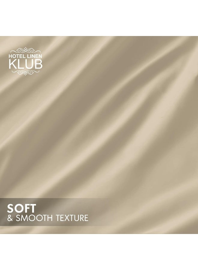 هوتيل لينين كلوب Hotel Linen Klub Luxury 100% Cotton 350TC Fitted Sheet Set - Ultra Soft &  - Image 4