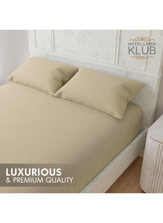 هوتيل لينين كلوب Hotel Linen Klub Luxury 100% Cotton 350TC Fitted Sheet Set - Ultra Soft &  - Image 5