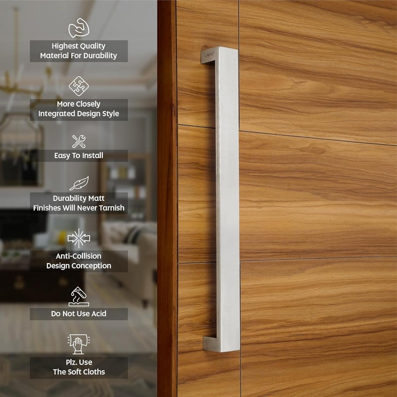LAPO LAPO 36 inch Stainless Steel Door Handle for Main Door Wooden Glass Door Pull Push Handle Main Door Handle for All Door Hole to Hole Size 900 mmPack of 1 Matt Finish 3 Years Warranty  - Image 3