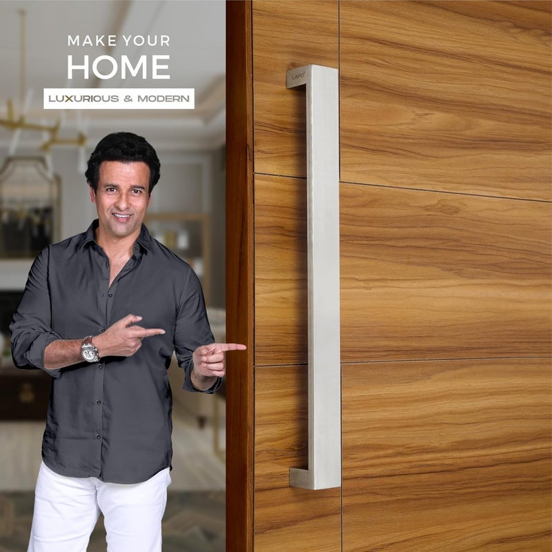 LAPO LAPO 36 inch Stainless Steel Door Handle for Main Door Wooden Glass Door Pull Push Handle Main Door Handle for All Door Hole to Hole Size 900 mmPack of 1 Matt Finish 3 Years Warranty  - Image 2