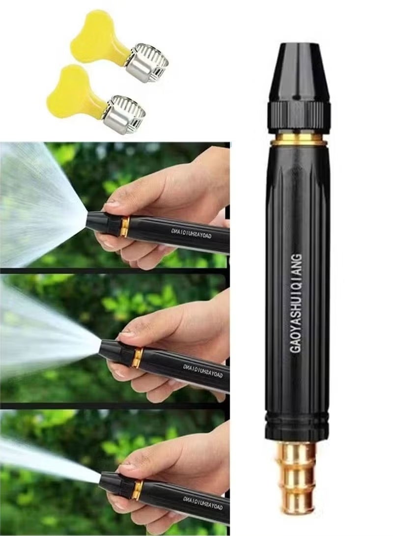 High Pressure Garden Hose Spray Nozzle | Adjustable Water Spray Gun with 3 Spray Modes | Heavy-Duty Metal Hose Nozzle for Car Wash, Garden Watering, Patio Cleaning & Home Use - Image 1