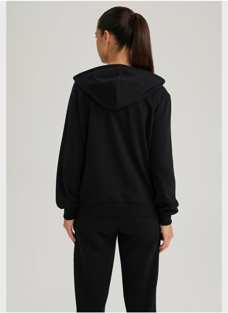 DeFacto - Regular Fit Hooded Sweat Cardigan - Image 1