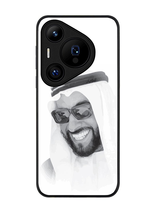 Stylizedd حافظة حواف سوداء متينة لهاتف هواوي بورا 70، حافظة مرنة رقيقة بحواف مطاطية مضادة للصدمات - زايد، والدنا - Image 1