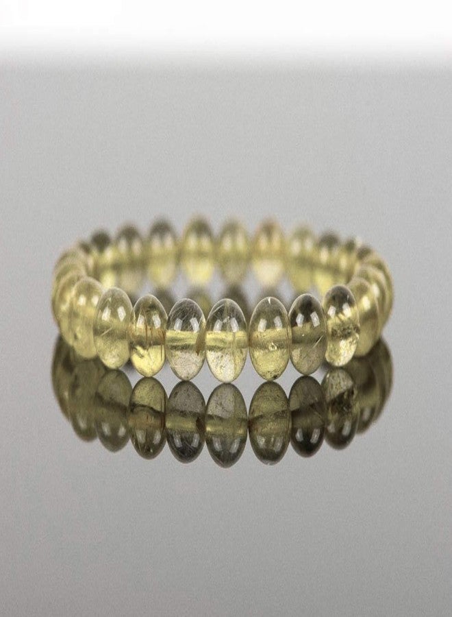 EDMIRIA Natural Golden Rutilated Quartz Semi Precious Stones Reiki Chakra Healing Yoga Meditation Crystal Fengshui 8mm Gemstones Round Beads Stretchable Bracelet for Men & Women - Image 2