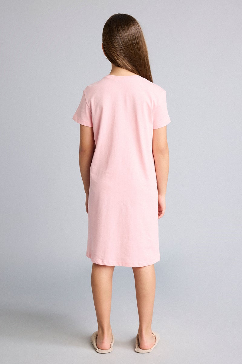 DeFacto Pink Girl Short Sleeve Dress Casual - Image 5