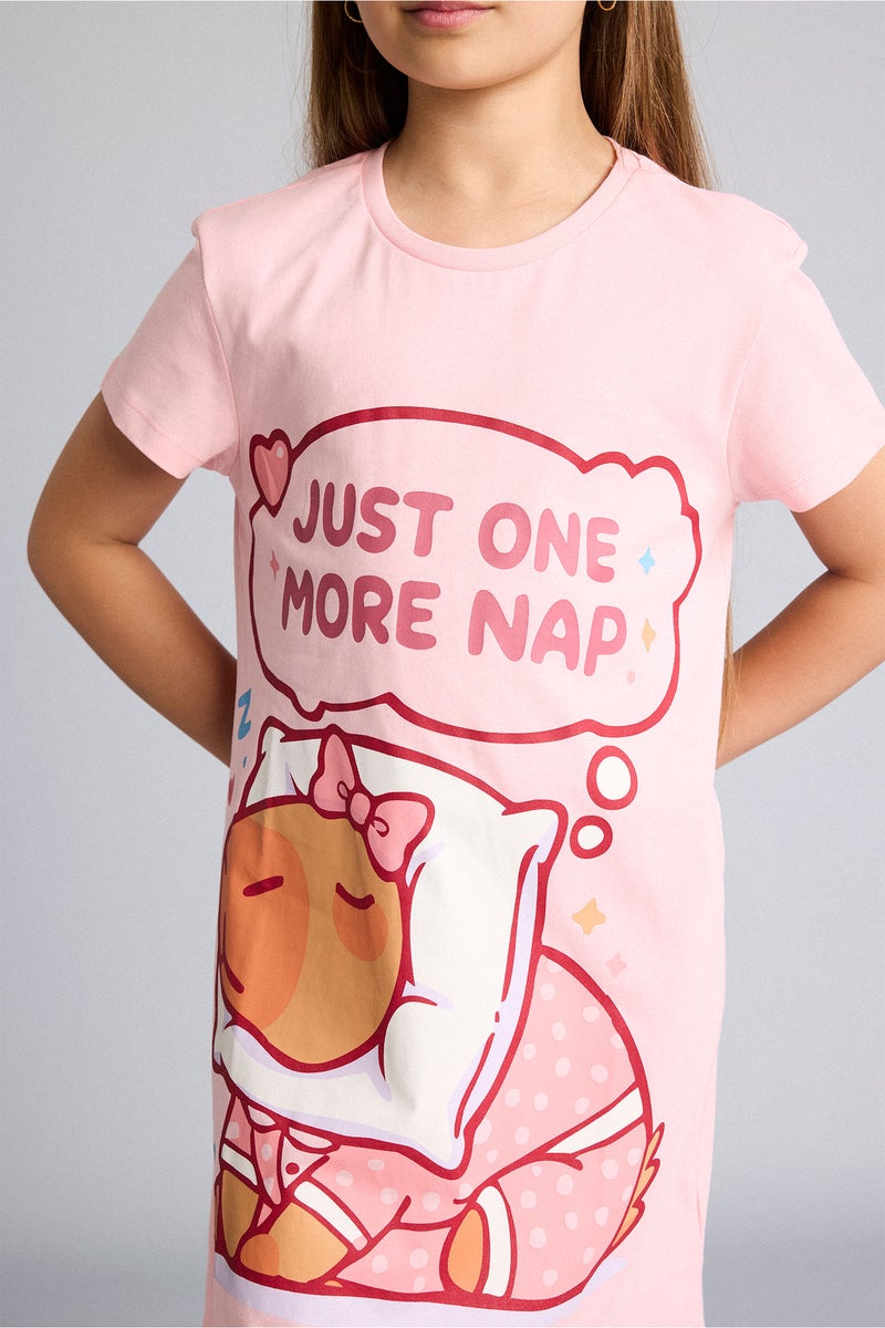 DeFacto Pink Girl Short Sleeve Dress Casual - Image 4