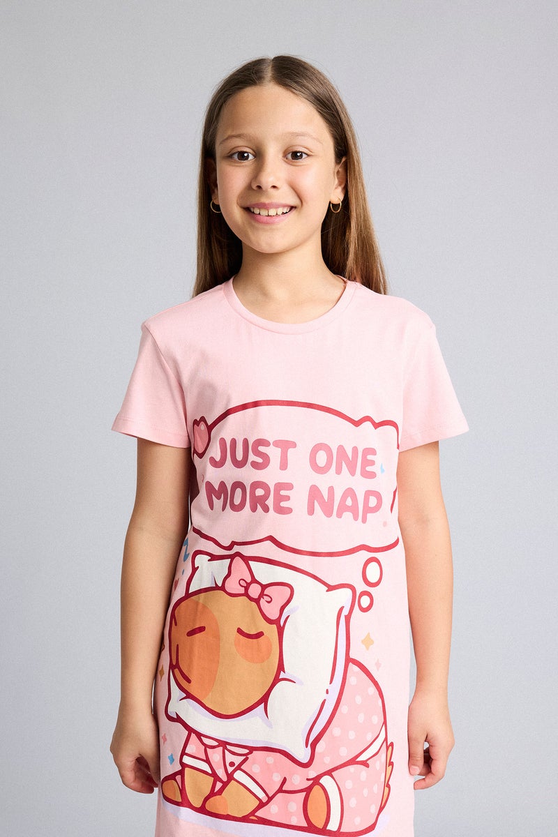DeFacto Pink Girl Short Sleeve Dress Casual - Image 3