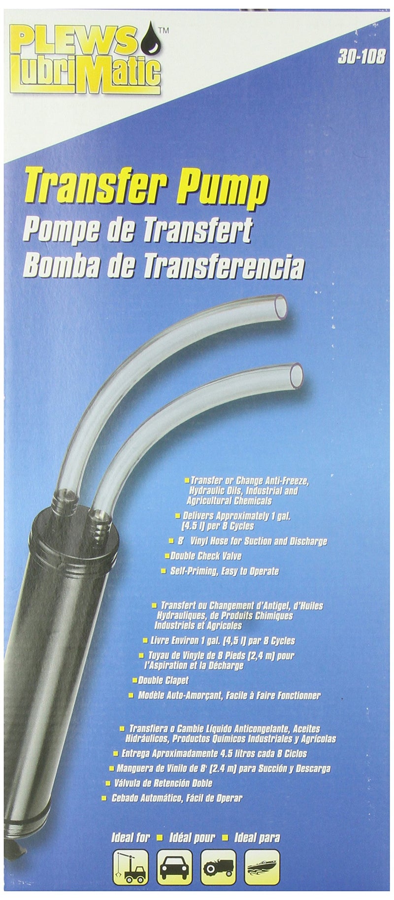 Plews مضخة نقل السوائل المحمولة LubriMatic 30-108 مع خرطوم بطول 8 أقدام - Image 2