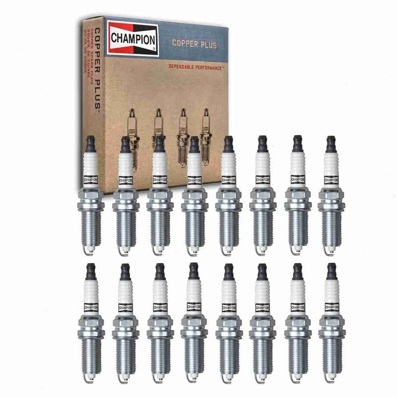Sixity Auto 16 pc Champion Copper Plus Spark Plugs compatible with Ram 1500 5.7L V8 2011-2024 HEMI V8 truck - Image 1
