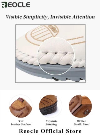Men's Casual Shoes Trend Leather Shoes Business Hand-stitched Shoes Outdoor Sports Walking Shoes - view 3