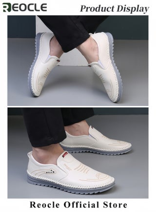 Men's Casual Shoes Trend Leather Shoes Business Hand-stitched Shoes Outdoor Sports Walking Shoes - view 5
