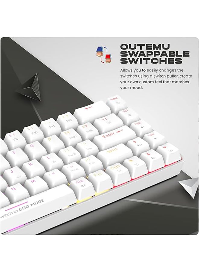 Cosmic Byte - CB-GK-36 Artemis 68Key per key RGB Wired Mechanical Keyboard with Outemu Swappable Blue Switches and Software| Adjustable Backlight | Lighting Effects | Gaming Keyboards - Image 1