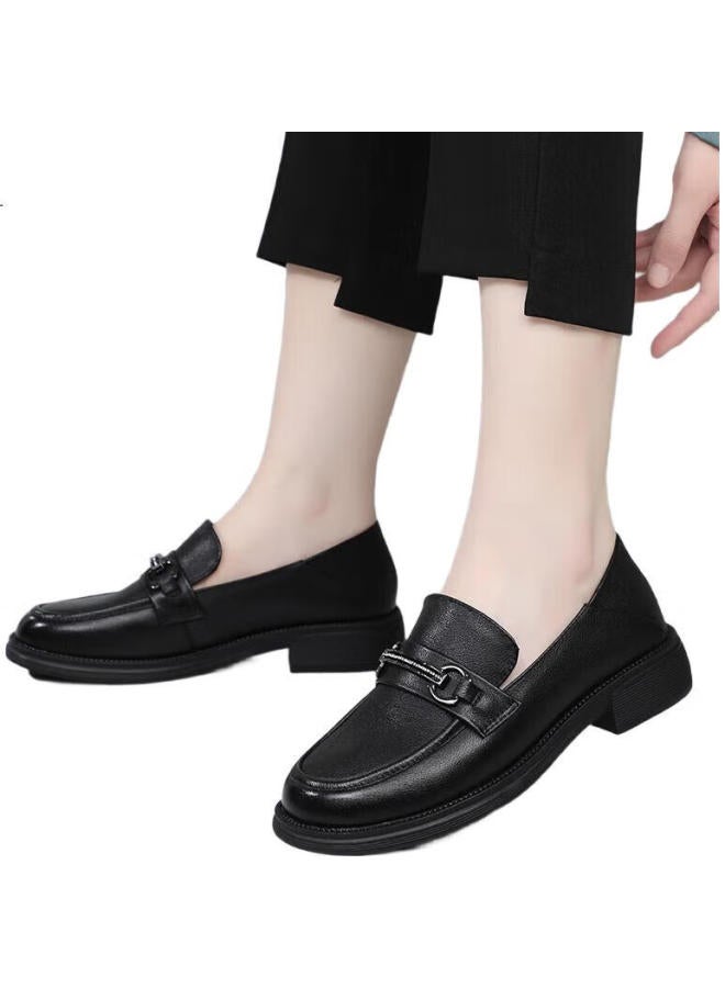 Red Dragonfly Leather Loafers For Women, British Style Slip-On Shoes, Women'S Flats, Wtb429431 - Image 1