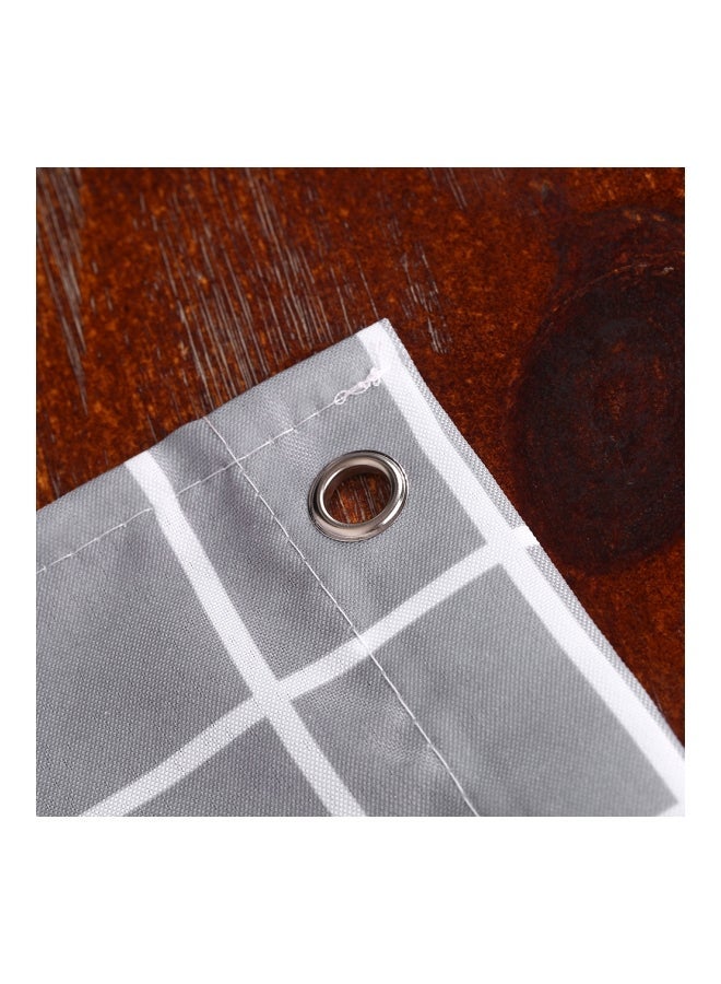 NIBEMINENT Waterproof Printed Shower Curtain Grey/White 72x72inch - Image 5