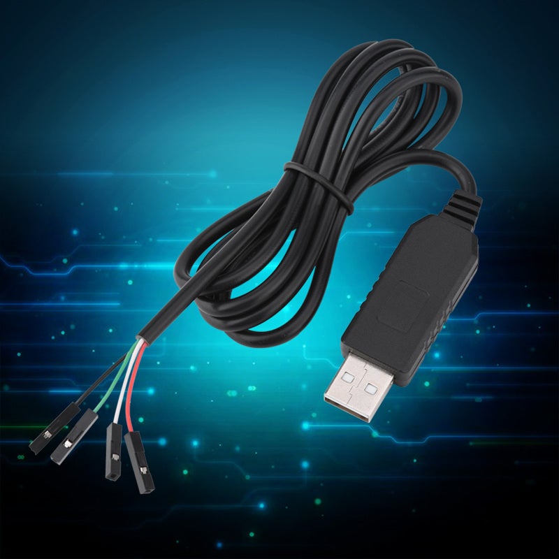 محول USB إلى COM: طول 1 متر، أسلاك مُرمزة بلون - محول USB إلى TTL خفيف الوزن محمول عالي الجودة لتنزيل STC والاتصال التسلسلي - Image 1