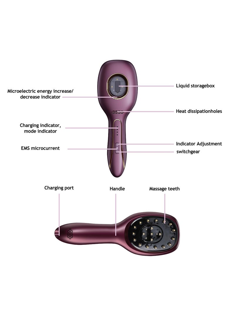 SYOSI Multi-Functional Scalp Massage Comb, Independent Tank Design, Electric Head Scalp Brush Hair, Lightweight Construction, Hair Growth, Thinning Hair Treatment, Perfect for Daily Hair Grooming - Image 5