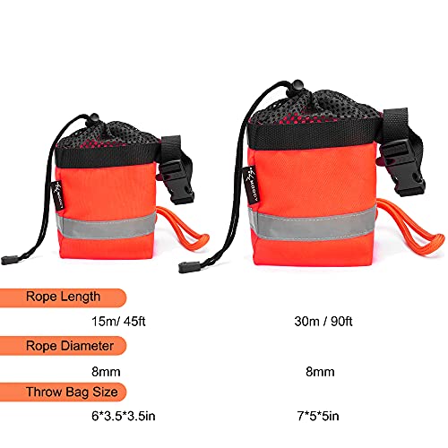 MOOCY Rescue Throw Bag with Floating Rope - Ultra Strong Water Rescue Equipment for Kayak Tow Line, Boat, and Canoe Accessories - Supports up to 1845lbs (50ft.) - Image 4