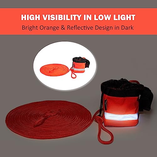 MOOCY Rescue Throw Bag with Floating Rope - Ultra Strong Water Rescue Equipment for Kayak Tow Line, Boat, and Canoe Accessories - Supports up to 1845lbs (50ft.) - Image 2