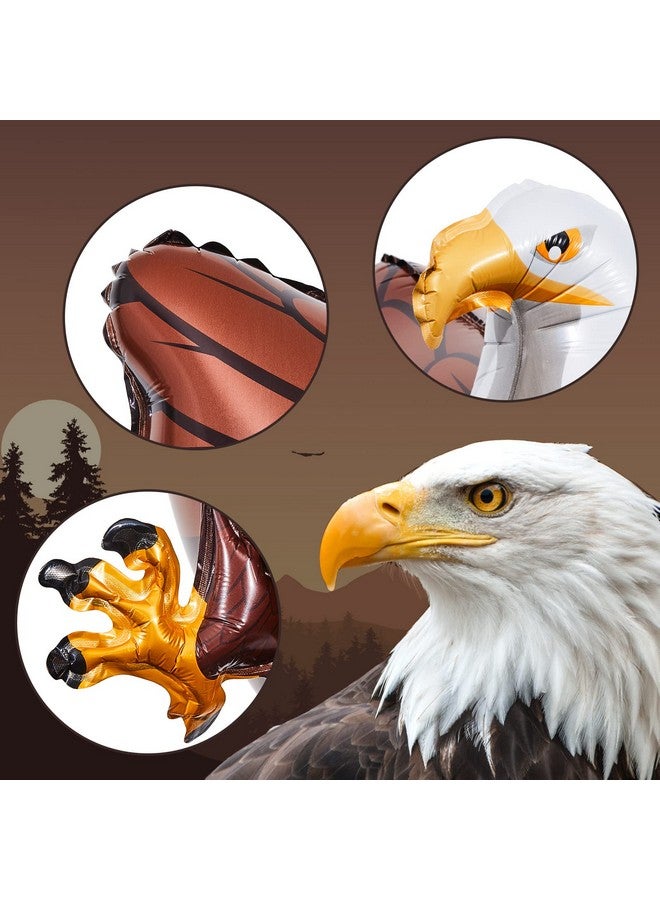 Lewtemi 6 Pcs 3D Giant Eagle Foil Balloons 32 X 26 Inch Inflatable Eagle Balloons For Kids Animal Big Bird Party Decorations Fourth Of July Baby Shower Birthday Party Supplies - Image 4