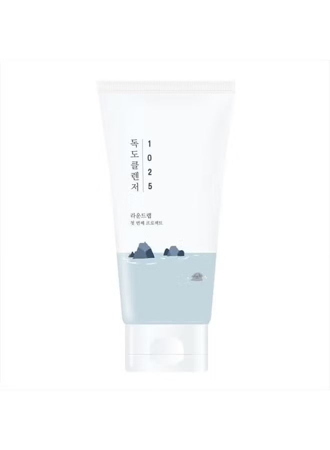 ROUND LAB 1025 Dokdo Cleanser 5.07 Fl Oz, Low pH Facial Cleanser for Sensitive Skin, Rich Soft Bubbles for Deep Cleansing and Makeup Removal, Hydrating Face Wash with Deep Sea Water, Korean Skin Care - Image 1
