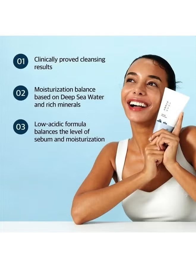 ROUND LAB 1025 Dokdo Cleanser 5.07 Fl Oz, Low pH Facial Cleanser for Sensitive Skin, Rich Soft Bubbles for Deep Cleansing and Makeup Removal, Hydrating Face Wash with Deep Sea Water, Korean Skin Care - Image 4