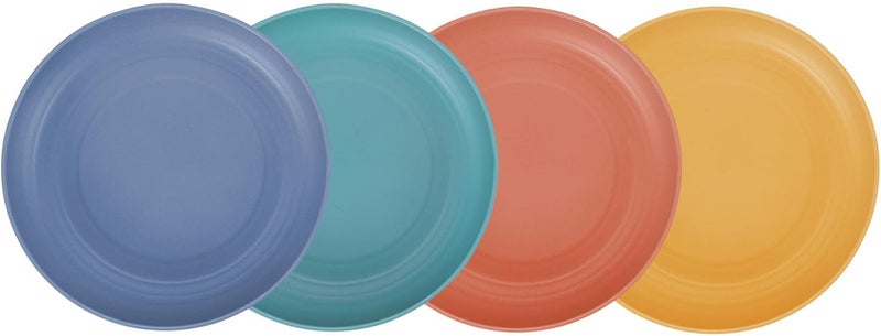 LuckyZone 7.8 Inches Unbreakable Wheat Straw Plates - Reusable Plate Dinner Set - Dishwasher & Microwave Safe - Healthy, BPA Free & Eco-Friendly (7.8 Inches/4 Color_H) - Image 3