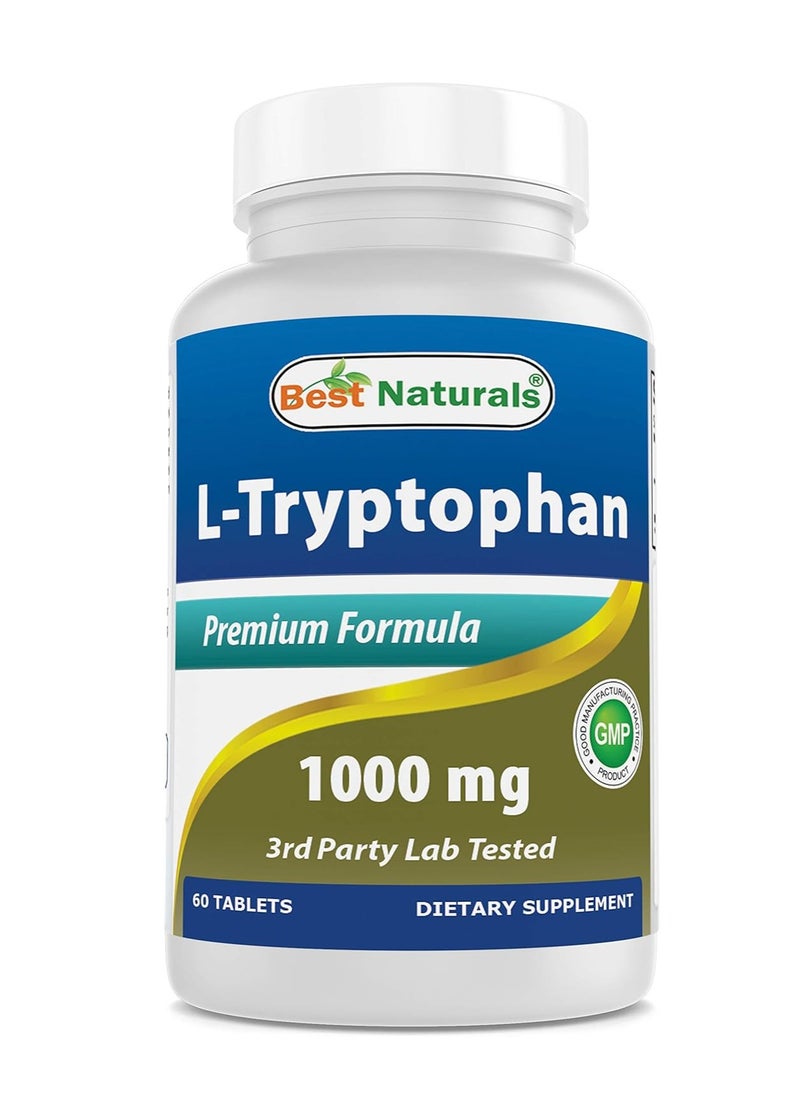 Best Naturals L-Tryptophan 1000 Mg 60 Tablets  - Image 1