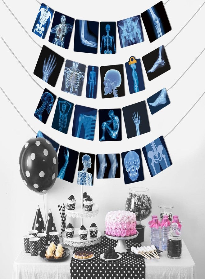 Yavxzvbw Radiology X Ray Doctor Party Decorations Banner Radiology Party Decorations X-ray Hanging Garland for Radiology Doctor Birthday Party X-Ray Medical Theme Nurse Graduations Decorations Supplies - Image 4