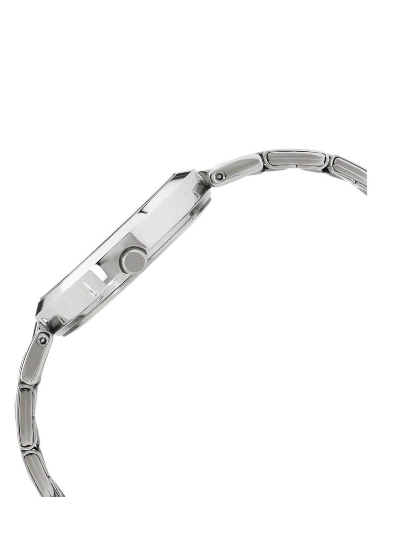 تيتان ساعة تايتن وورك وير نسائية بسوار ستانلس ستيل، مينا أسود بعقارب، مع عرض اليوم والتاريخ - Image 3