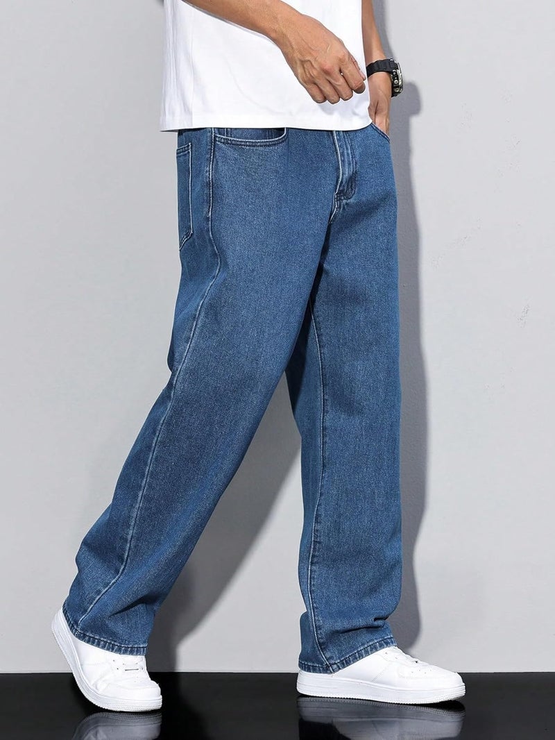 KOTTY Men's Vintage Wash with a Modern Twist Faded Jeans(Blue,34) - Image 3