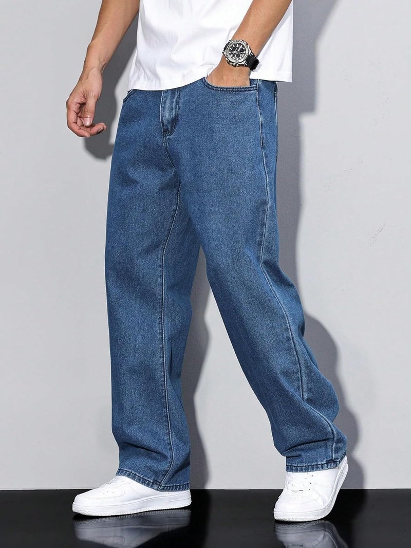 KOTTY Men's Vintage Wash with a Modern Twist Faded Jeans(Blue,34) - Image 4