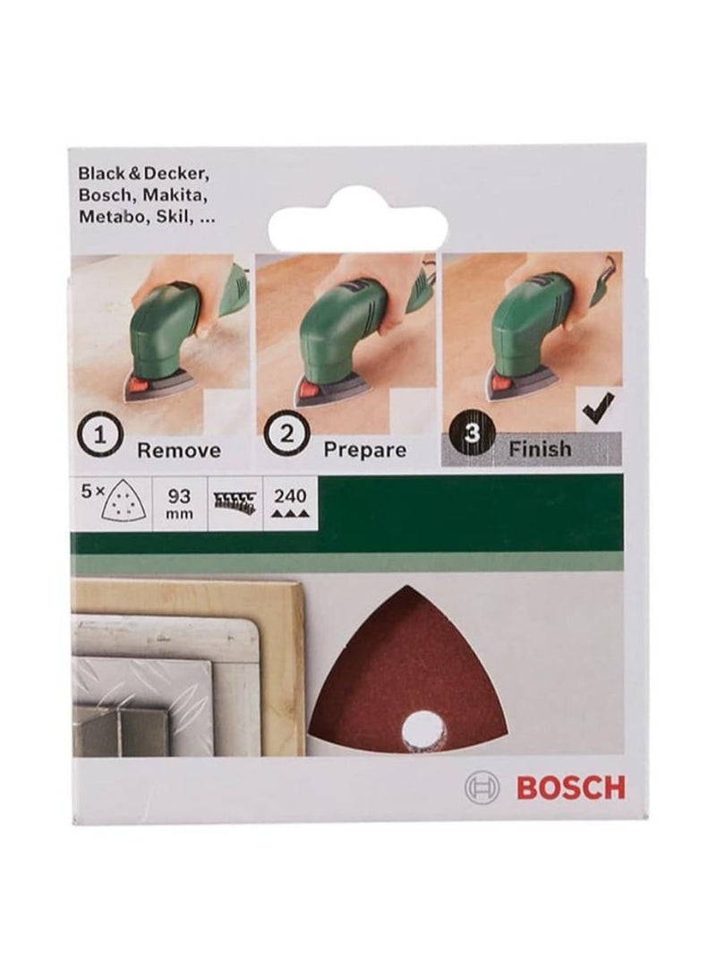 BOSCH Delta G240 Sanding Sheets 93 Mm Pack Of 5